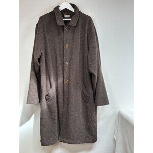 The Territory Ahead Mens XL Wool Blend Button Front Coat Jacket Brown Pockets